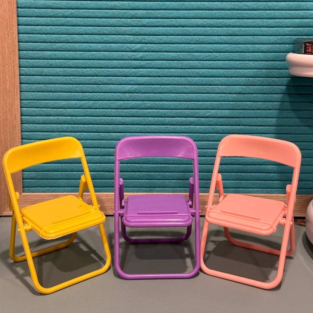 Folding Chair Phone Holders -Set of 3 colors shown